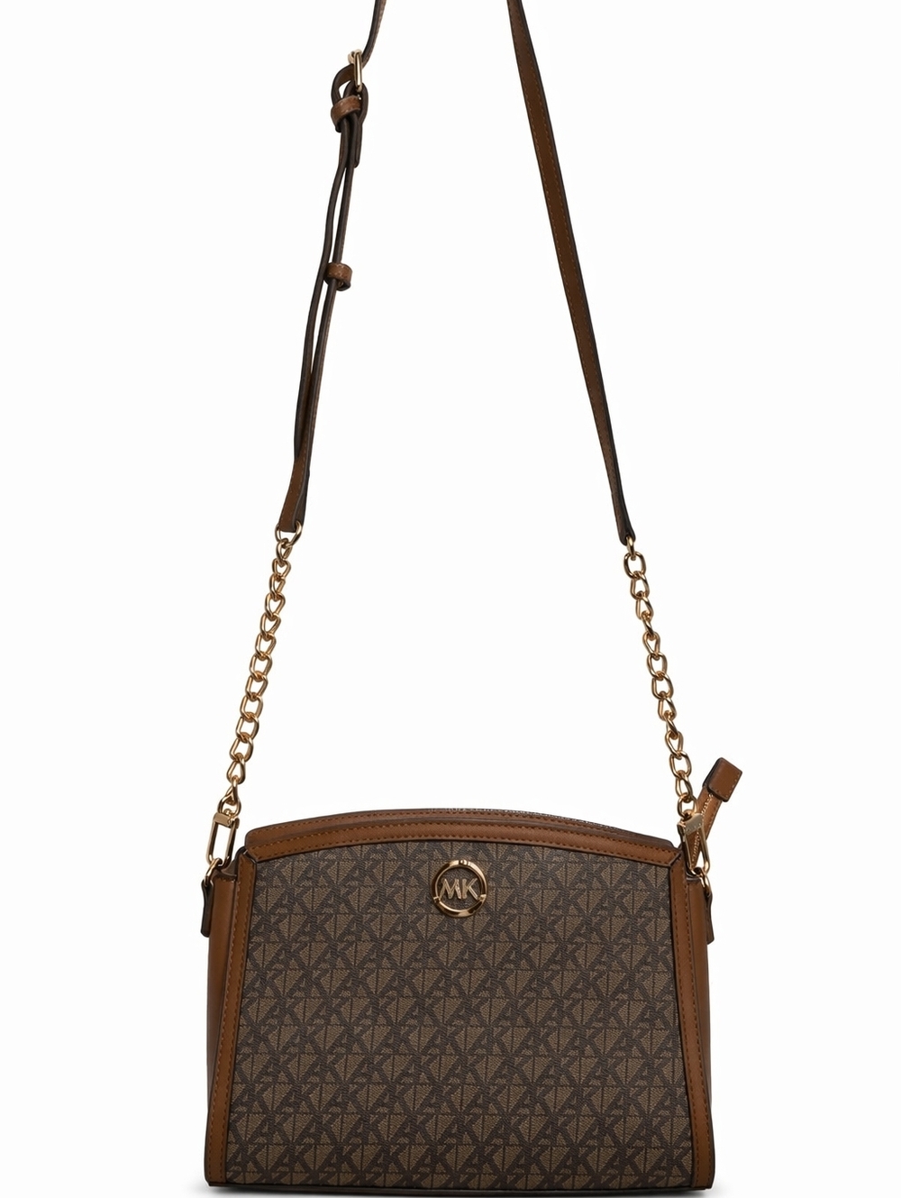 Brown Patterned Crossbody Bag - Women's Shoulder Purse